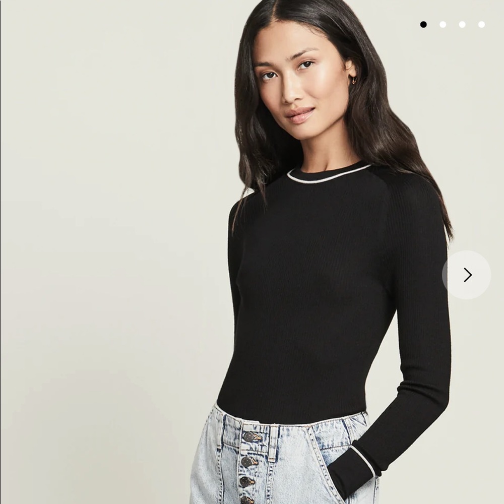 Veronica beard kinnie ribbed pullover